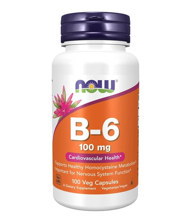 NOW FOODS | VITAMIN B-6 100 MG CARDIOVASCULAR HEALTH VEG CAPSULES
